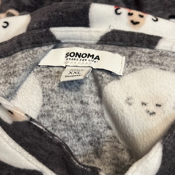 Sonoma Intimates & Sleepwear Sonoma Sheep Print Fleece Pajama Set 2x - Picture 3 of 4